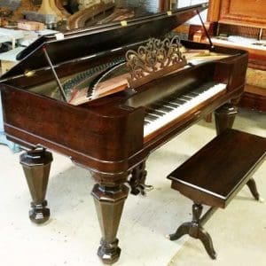 J. W. Brackett "Cottage Size" Square Grand Piano