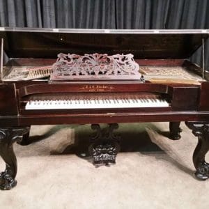 J & C Fischer Rosewood Square Grand Piano