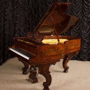 Steinway Exotic Burl Walnut Model A Parlor Grand Piano