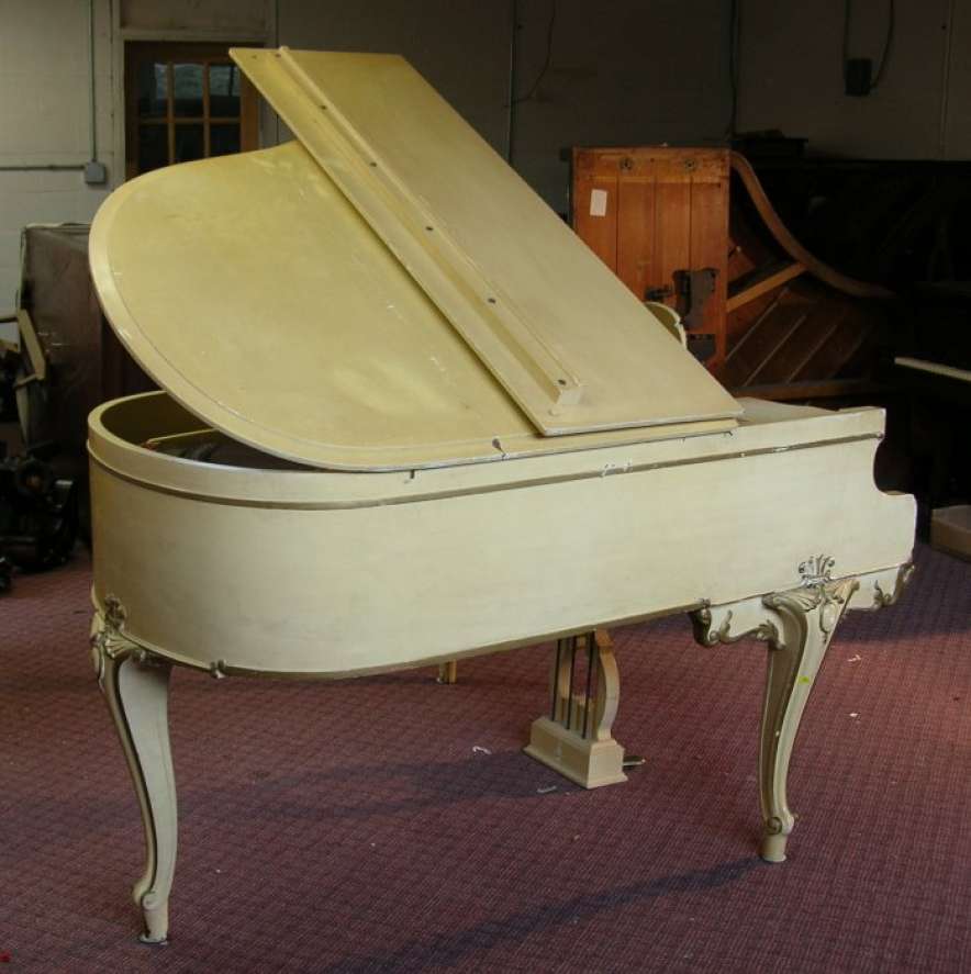 Marshall & Wendell Louis XV Ivory Baby Grand Piano – Antique Piano