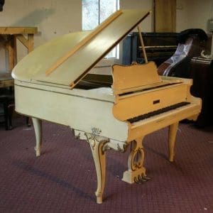 Marshall & Wendell Louis XV Ivory Baby Grand Piano