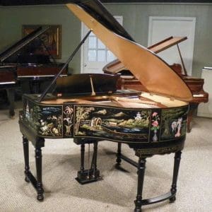 Marionette Custom Painted Oriental Style Mini-Grand Piano