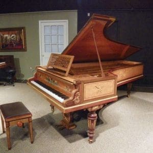 Erard Louis XVI Style Gold Trimmed Concert Grand Piano with Ormolu Accents