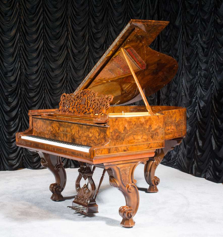 Steinway Exotic Burl Wood Model A Grand Piano - Antique Piano Shop