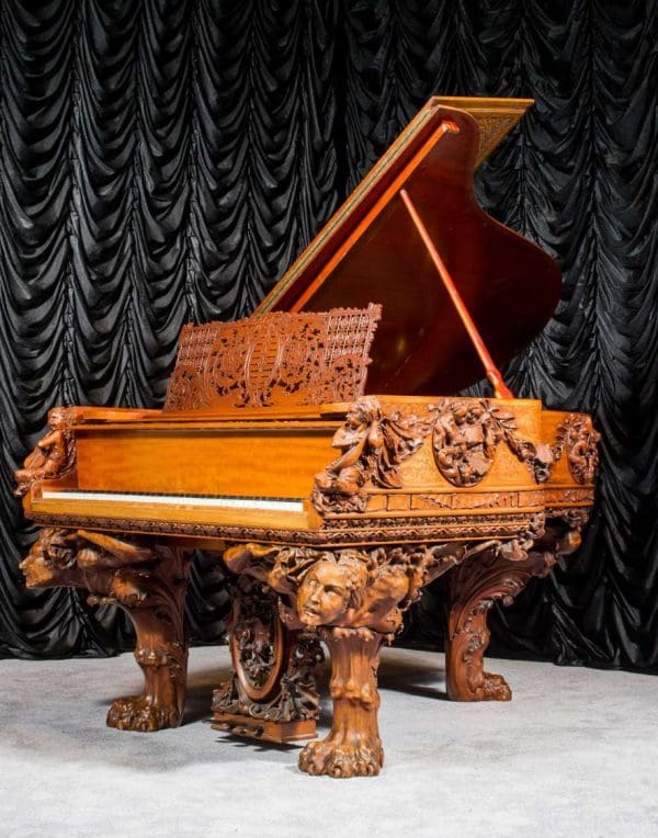 A True Masterpiece: The Antique Blasius & Sons Custom Carved Grand