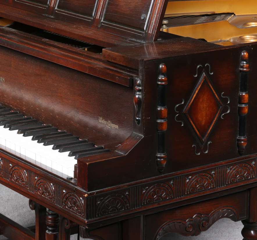 Hardman, Peck and Company 17th Century Jacobean Style Grand Piano
