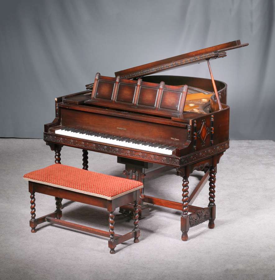Hardman, Peck and Company 17th Century Jacobean Style Grand Piano
