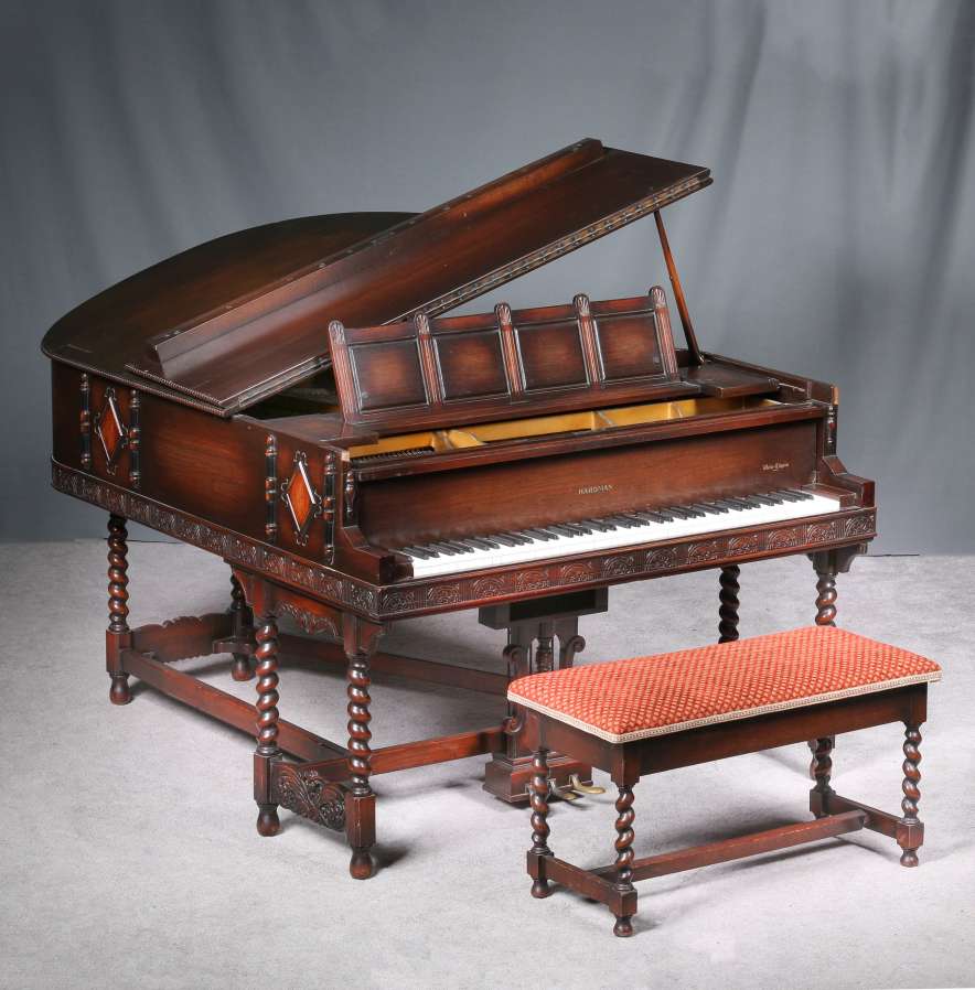 Hardman, Peck and Company 17th Century Jacobean Style Grand Piano
