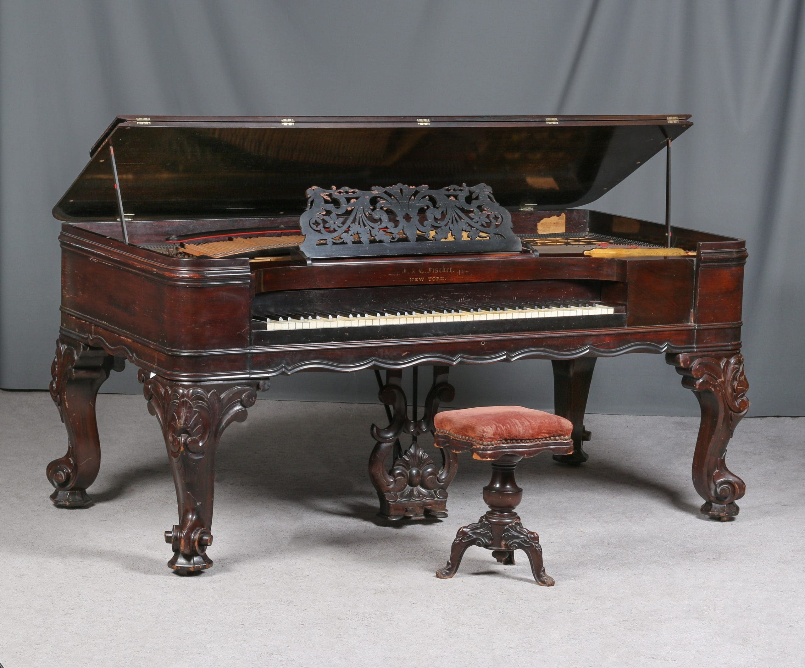 J&C Fisher Victorian Square Grand Piano This beautiful antique Square Grand Piano is waiting to be fully restored and purchased to go to a wonderful home.
