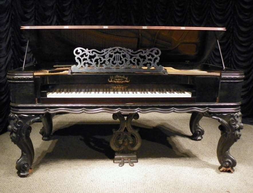 Antique Piano Shop Featured Item: Mathushek Orchestral Model Square Grand Piano