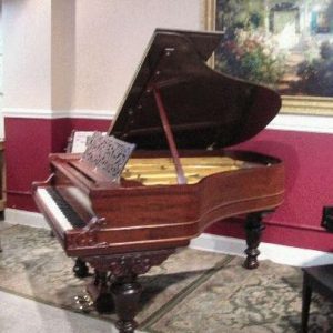 Hazelton Mahogany Victorian Parlor Grand Piano