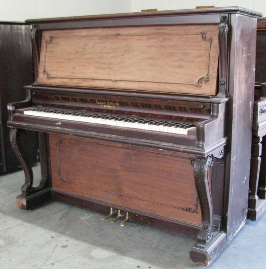 Ivers & Pond Louis XV Upright Piano Antique Piano Shop,