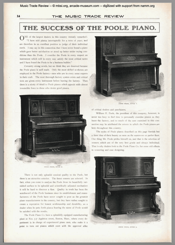 Poole - Antique Piano Shop, Inc.